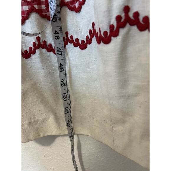 Vintage 60s 70s Maternity Maxi Dress Dan Howard Empire Waist Embroidery Cottage - Picture 16 of 16